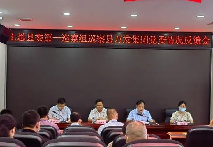 上思县委第一巡察组巡察万发集团党委情况反馈会召开